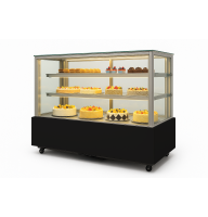 Вітрина кондитерська холодильна HURAKAN HKN-LPD150S BLACK (0,9 м, квадратна)