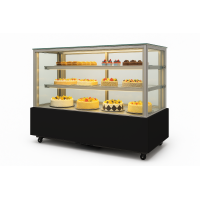 Вітрина кондитерська холодильна HURAKAN HKN-LPD150S BLACK (0,9 м, квадратна)