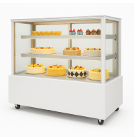 Вітрина кондитерська холодильна HURAKAN HKN-LPD150S WHITE (0,9 м, квадратна)